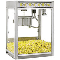 Benchmark USA 11087 Silver Screen 8 oz. Stainless Steel Popcorn Machine - 120V, 1510W