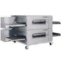 Lincoln Impinger 3240-2 Natural Gas 40" Single Belt Double Conveyor Oven Package - 230,000 BTU