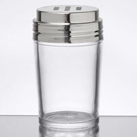 American Metalcraft 4407 6 oz. Clear Glass Contemporary Spice Shaker with Stainless Steel Top and Extra Large Holes