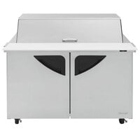 Turbo Air TST-48SD-18-N-DS 48" 2 Door Mega Top Dual Sided Refrigerated Sandwich Prep Table