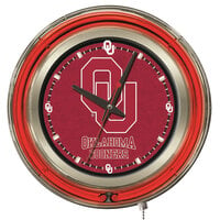Holland Bar Stool Clk15Oklhma University of Oklahoma 15" Neon Clock