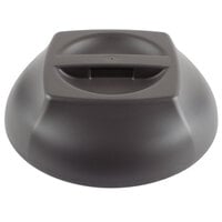 Cambro MDSHD9485 Harbor Collection Smoked Metal 10 1/4" Insulated Plastic Dome Plate Cover - 12/Case