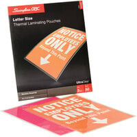 Swingline GBC 3745690 UltraClear 11 1/2 inch x 9 inch Letter Thermal Laminating Pouch - 50/Box