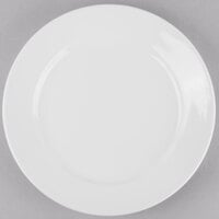 Libbey 840-440R-11 Porcelana 11" Round Bright White Wide Rim Porcelain Plate - 12/Case