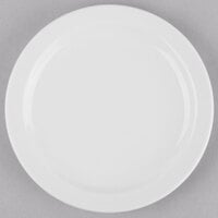 Libbey 840-410N-11 Porcelana 6 1/2" Round Bright White Narrow Rim Porcelain Plate - 36/Case