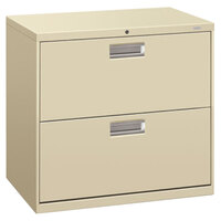 HON 672LL 600 Series Putty Two-Drawer Lateral Filing Cabinet - 30" x 19 1/4" x 28 3/8"