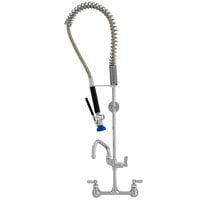 Fisher 34460 Backsplash Mounted Pre-Rinse Faucet with 8" Centers, 12" Add-On Faucet, and Wall Bracket