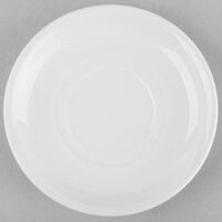 Libbey 840-215-005 Porcelana 5 1/2" Bright White Double Well Porcelain Saucer - 36/Case