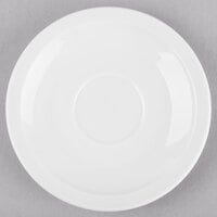 Libbey 840-245-107 Porcelana 4 3/4" Bright White Porcelain AD Saucer - 36/Case