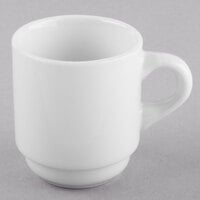 Libbey 840-145-006 Porcelana 3.5 oz. Bright White Tall Porcelain Espresso Cup - 36/Case