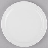 Libbey 840-425N-13 Porcelana 9" Round Bright White Narrow Rim Porcelain Plate - 24/Case
