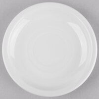 Libbey 840-205-006 Porcelana 6" Bright White Double Well Porcelain Saucer - 36/Case