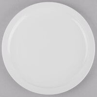 Libbey 840-430N-14 Porcelana 9 1/2" Round Bright White Narrow Rim Porcelain Plate - 24/Case