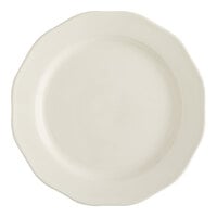 Acopa 9" Ivory (American White) Scalloped Edge Stoneware Plate - 24/Case