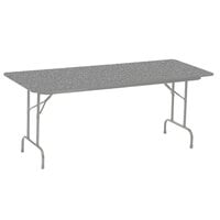 Correll 24" x 72" Rectangular Gray Granite High Pressure Heavy Duty Folding Table