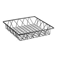 Clipper Mill by GET WB-103B Black Powder Coated Iron Square Wire Basket - 12" x 12" x 2"