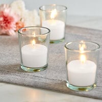 Leola Candle 15 Hour Clear Glass Wax Filled Votives - 48/Case