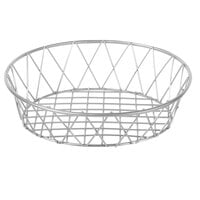 Clipper Mill by GET IR-905 Gray Powder Coated Iron Wire Round Basket - 12" x 3"