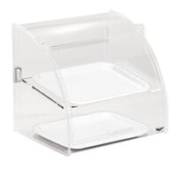 Vollrath ESBC-2 Small 2 Tray Euro Curved Front Acrylic Bakery Display Case with Front and Rear Doors - 16 1/2" x 13 1/2" x 15 3/8"