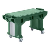 Cambro VBRTLHD5519 Green 5' Versa Work Table with Heavy Duty Casters - Low Height