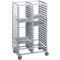 Channel 459A 48 Tray Bottom Load Double Aluminum Cafeteria Tray Rack - Assembled