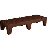 Cambro DRS60131 S-Series 60" x 21" x 12" Brown Solid Top Bow Tie Dunnage Rack - 3000 lb. Capacity