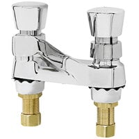 T&S B-0830 Deck Mounted Self Closing Faucet with Pop Up Drain - 4" Centers