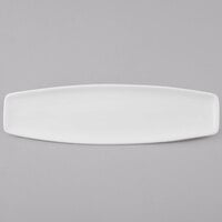Tuxton BPH-140V 14" x 4" Porcelain White Rectangular China Platter - 12/Case