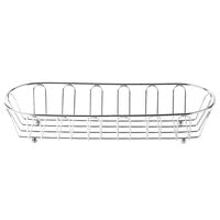 Clipper Mill by GET 4-22453 14 3/4" x 5" Chrome Metal Long Oval Wire Basket