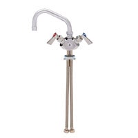 Fisher 3110 Deck Mounted Faucet with Flex Inlets, 6" Swing Nozzle, 2.2 GPM Aerator, and Lever Handles