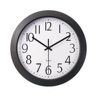 Universal UNV10451 12" Black Whisper Quiet Clock