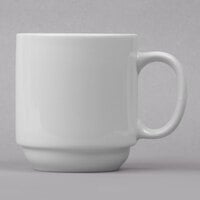 Libbey BW-1114 Basics 11.5 oz. Bright White Porcelain Stacking Mug - 36/Case