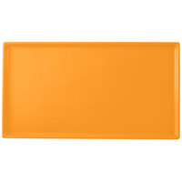 Tablecraft CW2114X 12 7/8" x 7" x 3/8" Orange Cast Aluminum Third Size Rectangular Cooling Platter