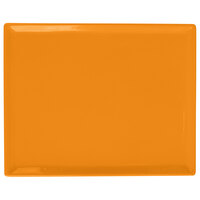 Tablecraft CW2104X 8 1/2" x 6 3/4" x 3/8" Orange Cast Aluminum Rectangular Cooling Platter