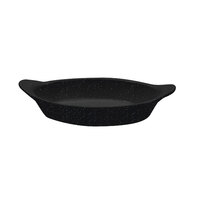 Tablecraft CW1730MS 24 oz. Midnight Speckled Cast Aluminum Oval Server with Shell Handles