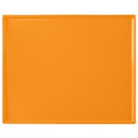Tablecraft CW2112X 12 7/8" x 10 1/2" x 3/8" Orange Cast Aluminum Rectangular Cooling Platter