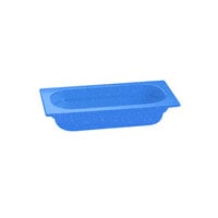 Tablecraft CW350BS 12 3/4" x 6 7/8" x 4" Blue Speckle 1/3 Size Deep Cast Aluminum Food Pan