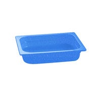 Tablecraft CW310BS 12 3/4" x 10 3/8" x 2 1/2" Blue Speckle Half Size Cast Aluminum Food Pan