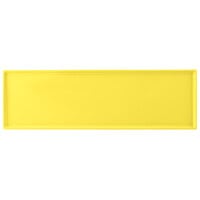 Tablecraft CW2113Y 21" x 6 1/2" x 3/8" Yellow Cast Aluminum Half Long Rectangular Cooling Platter