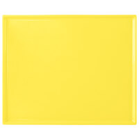 Tablecraft CW2112Y 12 7/8" x 10 1/2" x 3/8" Yellow Cast Aluminum Rectangular Cooling Platter