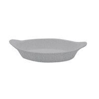 Tablecraft CW1730GR 24 oz. Granite Cast Aluminum Oval Server with Shell Handles