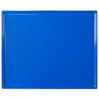 Tablecraft CW2112CBL 12 7/8" x 10 1/2" x 3/8" Cobalt Blue Cast Aluminum Rectangular Cooling Platter