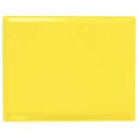 Tablecraft CW2104Y 8 1/2" x 6 3/4" x 3/8" Yellow Cast Aluminum Rectangular Cooling Platter