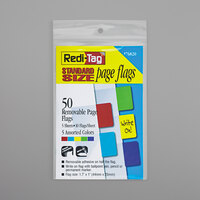 Redi-Tag 76820 Write-On 5 Assorted Color Removable Page Flag - 50/Pack