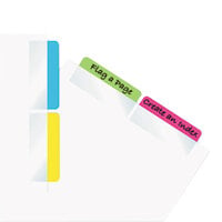 Redi-Tag 33248 Write-On 4 Assorted Color 2" x 11/16" Self-Stick Index Tab - 48/Pack