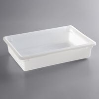 Choice 26 inch x 18 inch x 6 inch White Plastic Food Storage Box