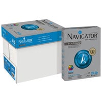 Navigator NPL1124 8 1/2" x 11" White Case of 24# Platinum Paper - 5000 Sheets