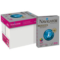 Navigator NPL1128 8 1/2" x 11" White Ream of 28# Platinum Paper - 500 Sheets