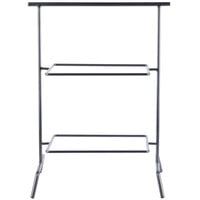 GET IR-910T POP 17" x 12" Gray Powder Coated Iron Square 2-Tier Tilted Riser with Gun Metal Finish