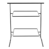 Clipper Mill by GET IR-908 POP Gray 17" x 12" Iron Powder Coated Square 2 Tier Riser